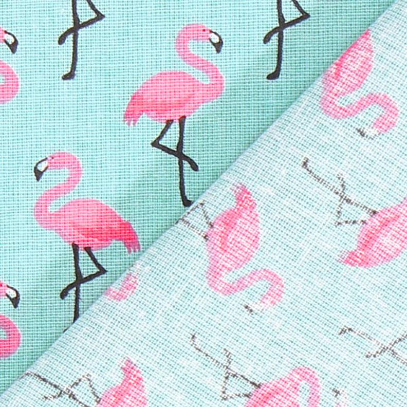 Gecoate katoen flamingo – lichtblauw,  image number 3
