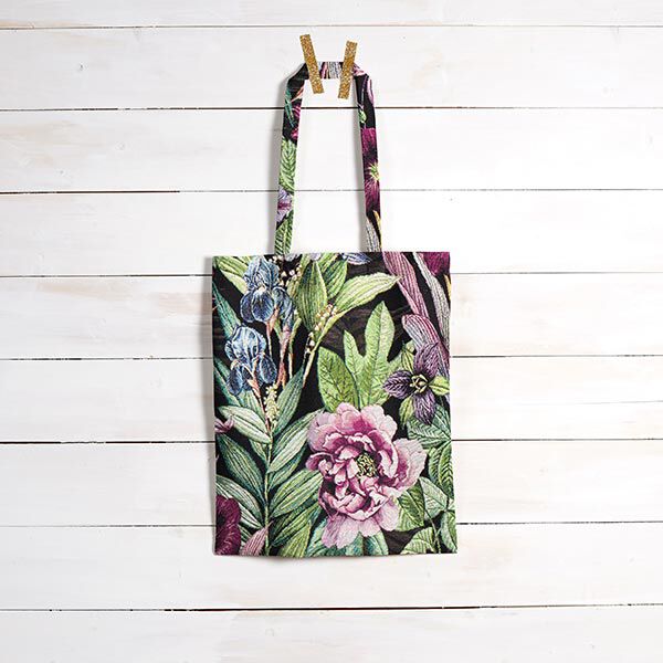 Decostof Gobelin Bloemen – zwart, image number 7