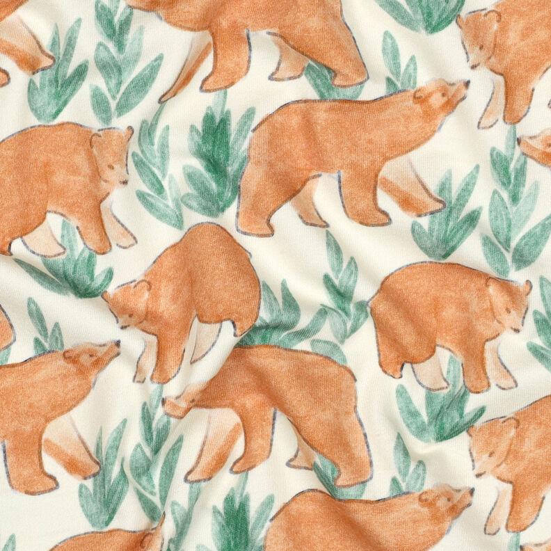 French Terry sommersweat Aquarelberen Digitaal printen | Poppy Fabrics – ecru, image number 2