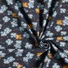 Katoenjersey Schattige bloemetjes – zwart blauw,  thumbnail number 3