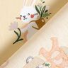 Katoenpopeline Dieren plukken bloemen – vanillegeel,  thumbnail number 4