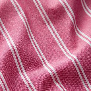 Katoen-linnen-mix strepen – pink/wit, 