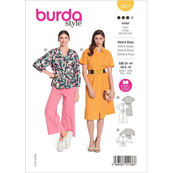 Jurk/Blouse | Burda 5921 | 34-44, image number 1