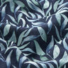 Mousseline/dubbel gehaakte stoffen Aquarel bladeren Digitaal printen – marineblauw,  thumbnail number 2