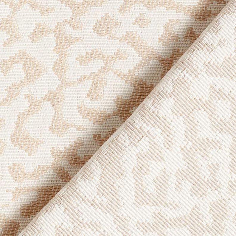 Meubelstof jacquard abstract luipaardmotief groot – creme/beige,  image number 4