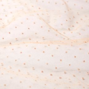 Tule Fluwelen stippen – beige, 