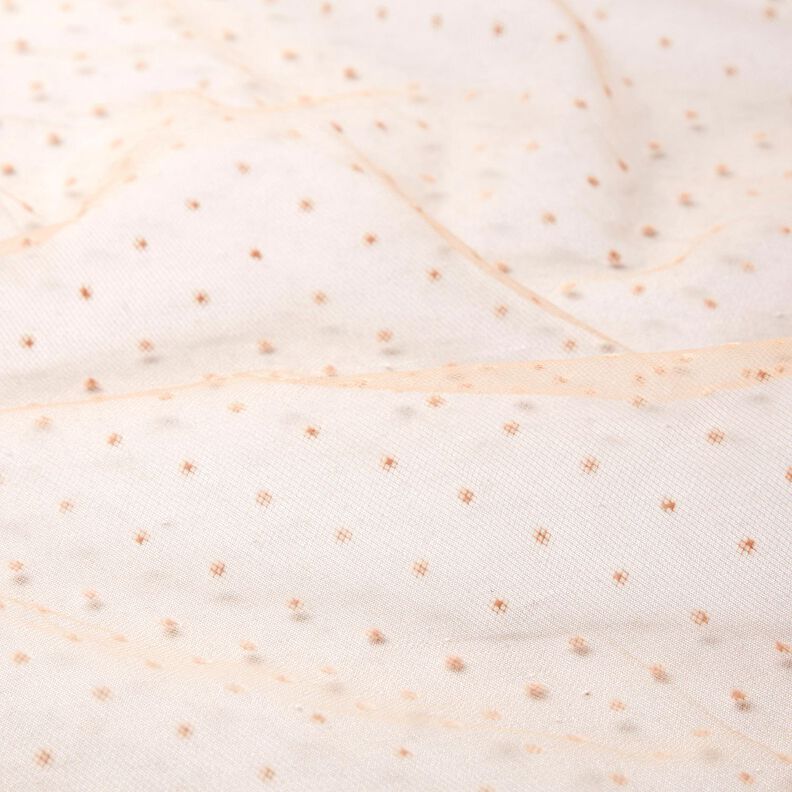 Tule Fluwelen stippen – beige,  image number 2