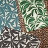 Decostof Half panama gewone bladeren – oceaanblauw/natuur,  thumbnail number 7
