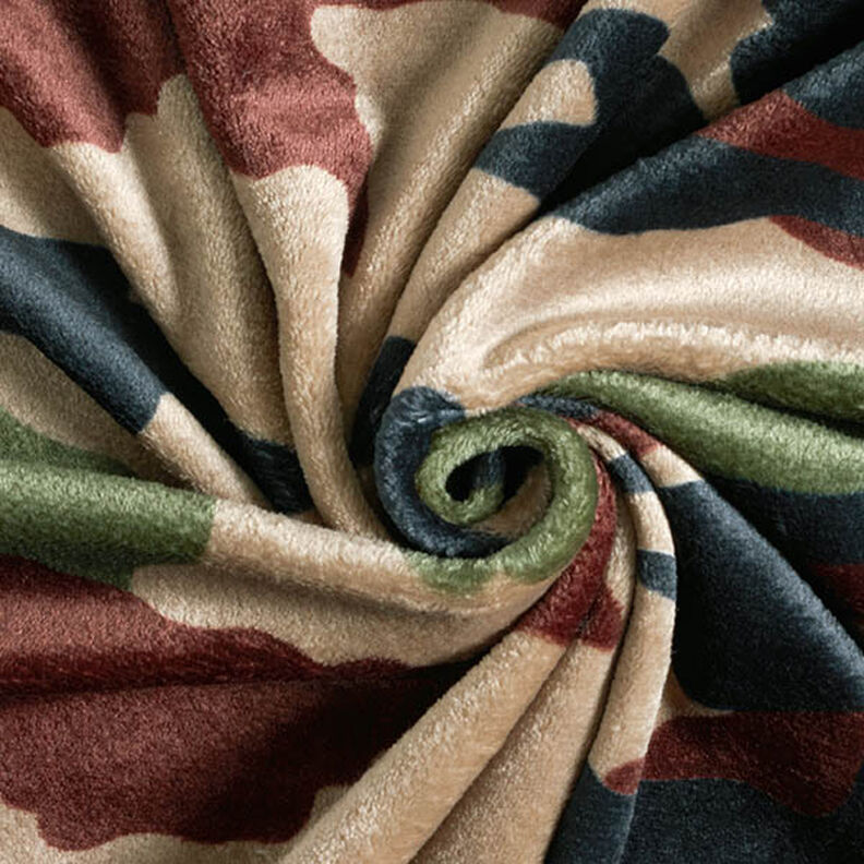 Gezellige fleece Camouflage – licht taupe/donkergroen, image number 3