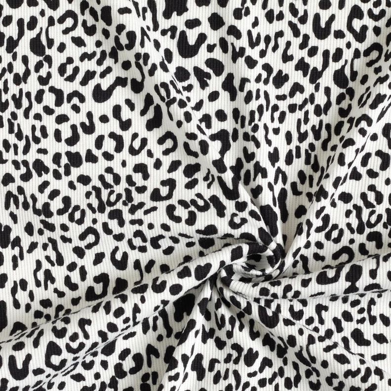Ribjersey Luipaardpatroon &ndash; ecru,  image number 3