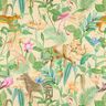 Decostof Half panama Jungledieren – beige/groen,  thumbnail number 1
