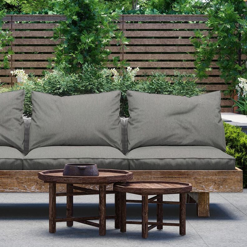 Outdoorstof Canvas Fijne structuur – grijs,  image number 5