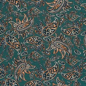 Romaniet jersey Paisley – blauwe spar/perzik sinaasappel, 