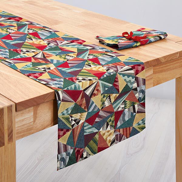 Decostof Gobelin Abstracte driehoeken – wit, image number 7