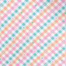 Katoenflanel diagonale ruiten met harten | by Poppy – wit/zalm,  thumbnail number 1