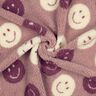 Teddy pluche Smileys | Poppy Fabrics – donker oudroze/ecru,  thumbnail number 3