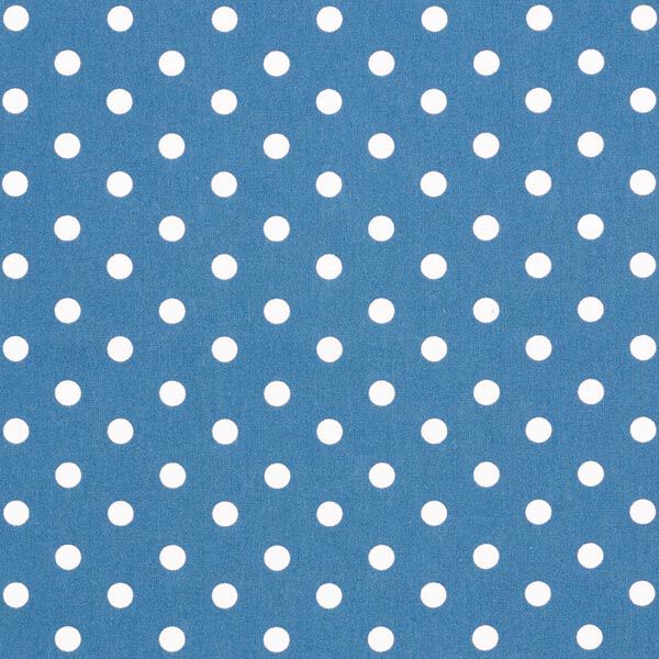 Katoenpopeline Grote stippen – jeansblauw/wit,  image number 1