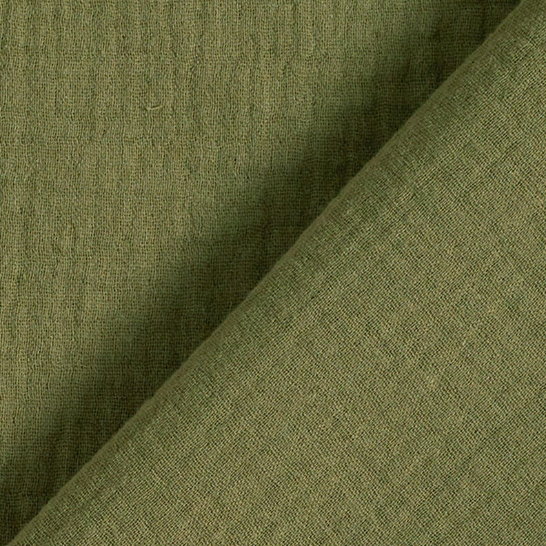 Mousseline/dubbel gehaakte stoffen – olijf,  image number 4