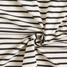 Katoenjersey brede en smalle strepen – creme/zwart,  thumbnail number 3
