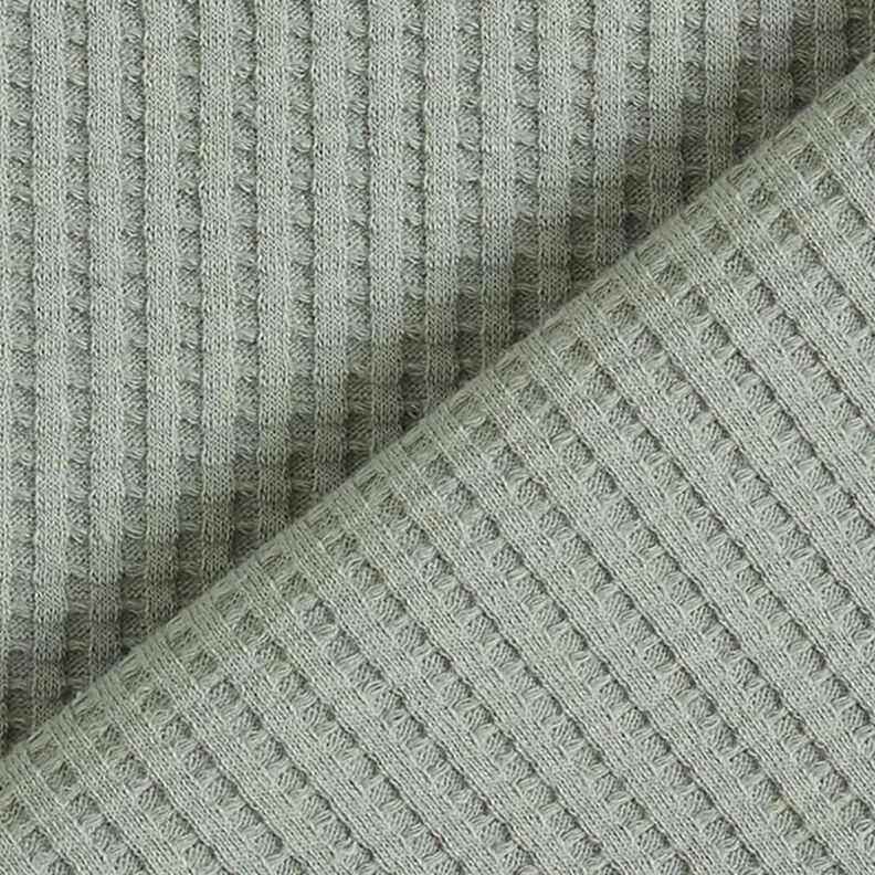 Katoenen wafel jersey effen – riet,  image number 3