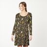Viscosejersey Kleine bloempjes – donkerbruin/vuurrood,  thumbnail number 6