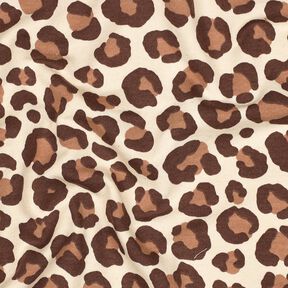 Sweatshirt geruwd eekhoorntjes | Poppy Fabrics – creme/donkerbruin, 