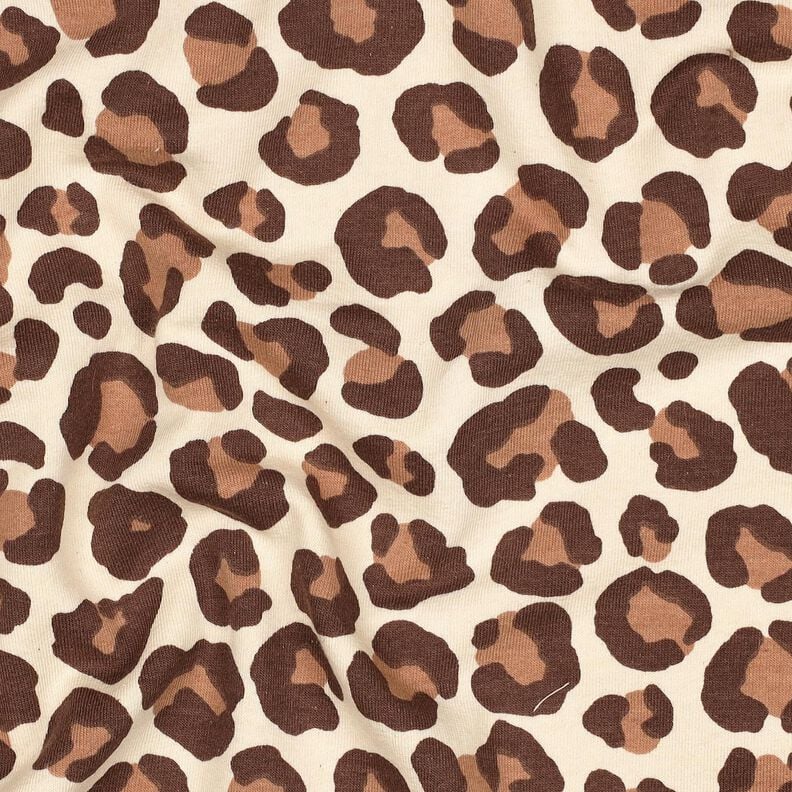 Sweatshirt geruwd eekhoorntjes | Poppy Fabrics – creme/donkerbruin,  image number 2
