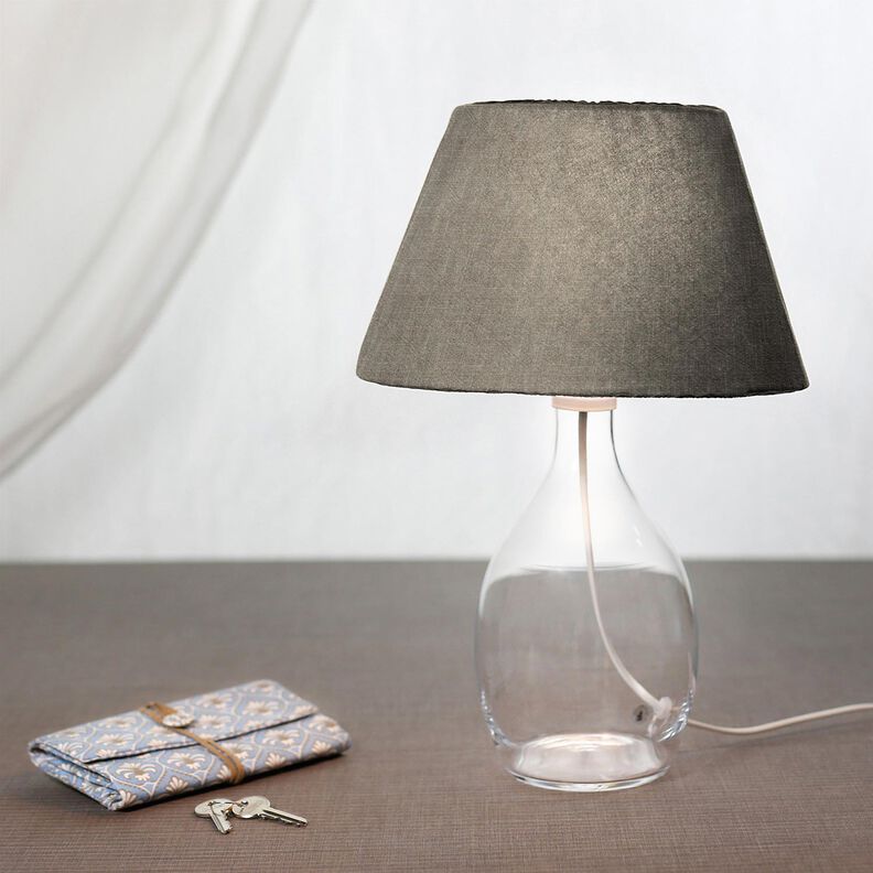 Ramie Linnen stof stone washed, zware kwaliteit – donkertaupe, image number 7