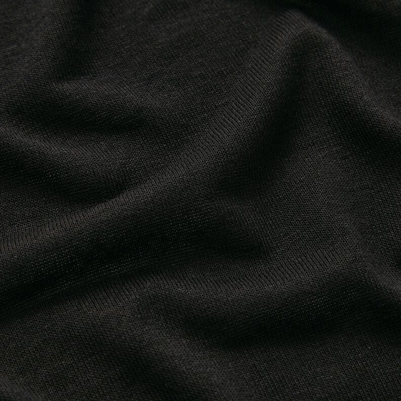 Zomerjersey viscose licht – zwart,  image number 2