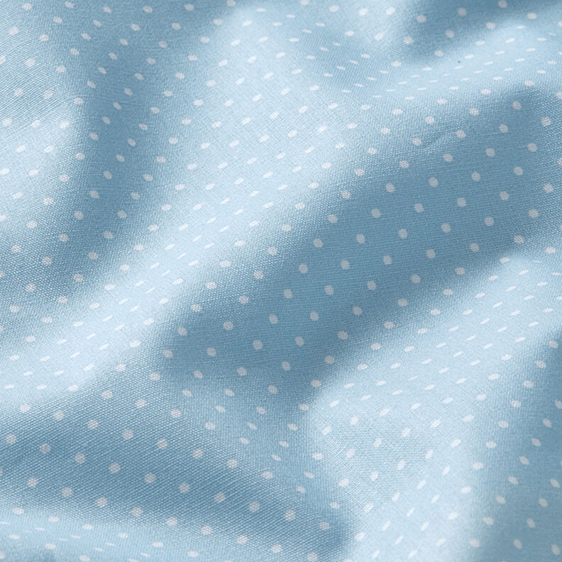 Katoenpopeline Kleine stippen – lichtblauw/wit,  image number 2
