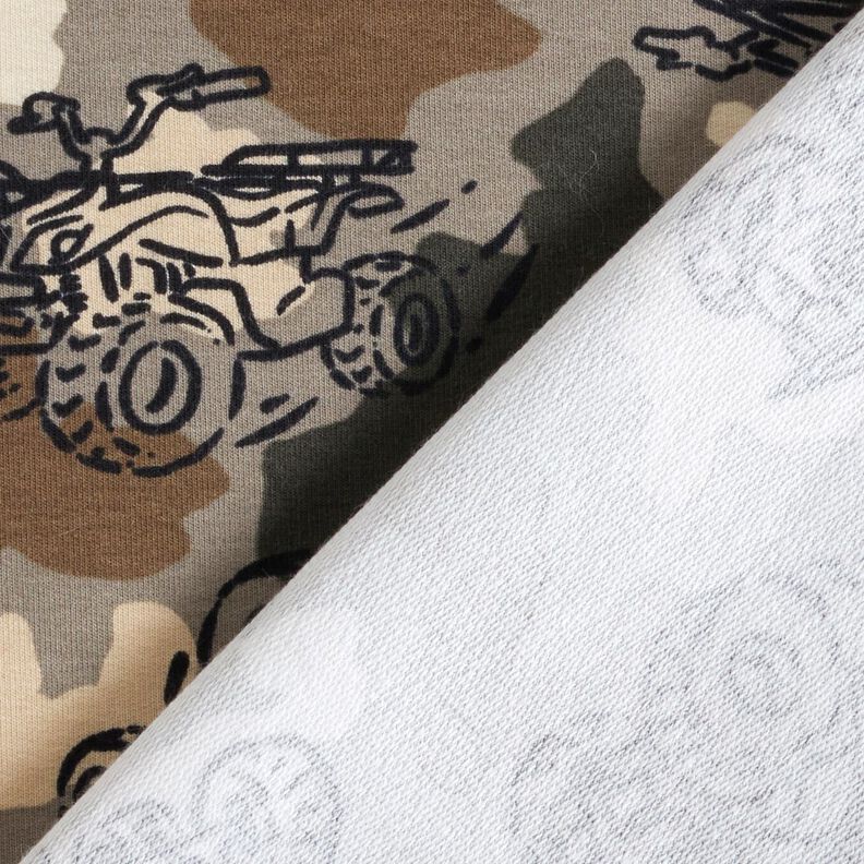 French Terry sommersweat Camouflage monstertrucks  – taupe,  image number 4