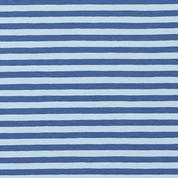 Katoenjersey smalle strepen – jeansblauw/lichtblauw,  image number 1