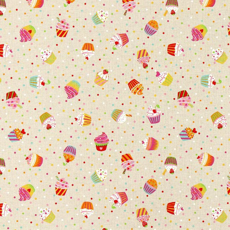 Decostof Half panama Kleurrijke muffins – natuur,  image number 1