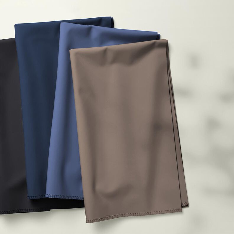 Katoenen stof Krinkel voorgewassen – donkertaupe,  image number 4
