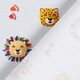 Katoenjersey Party-jungledieren – lichtgrijs,  thumbnail number 4