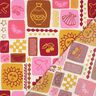 Katoenpopeline Patchwork | Poppy Fabrics – creme/donkerrood,  thumbnail number 4