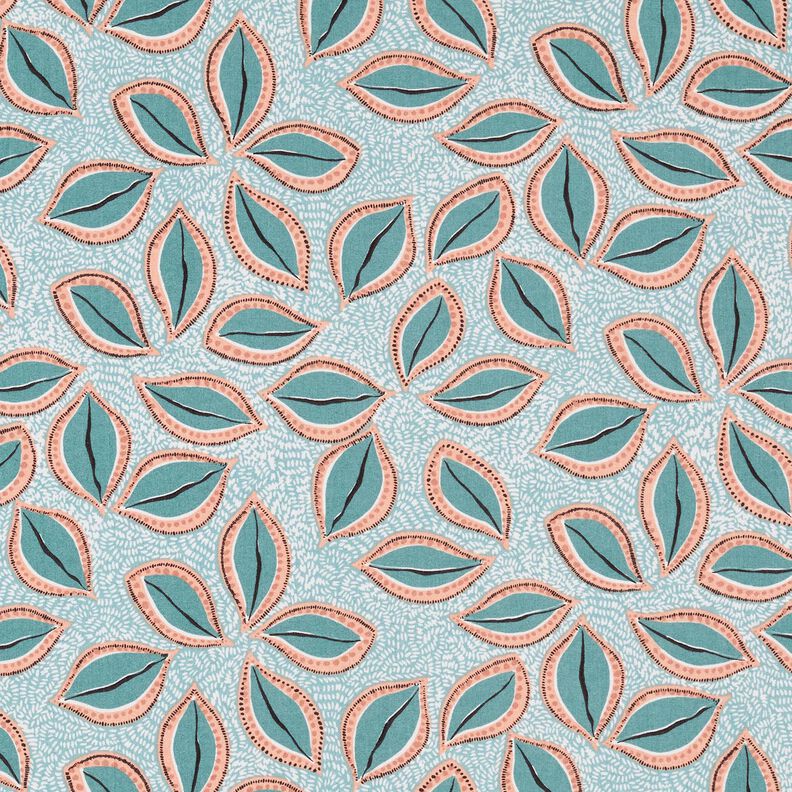Katoenen stof Cretonne artistieke bladeren – eucalyptus,  image number 1