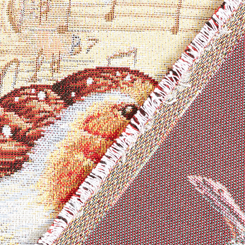 Decoratief stuk Gobelin Roodborstje met bladmuziek – wit, image number 4