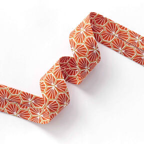 Biasband ruiten [27 mm] – terracotta, 