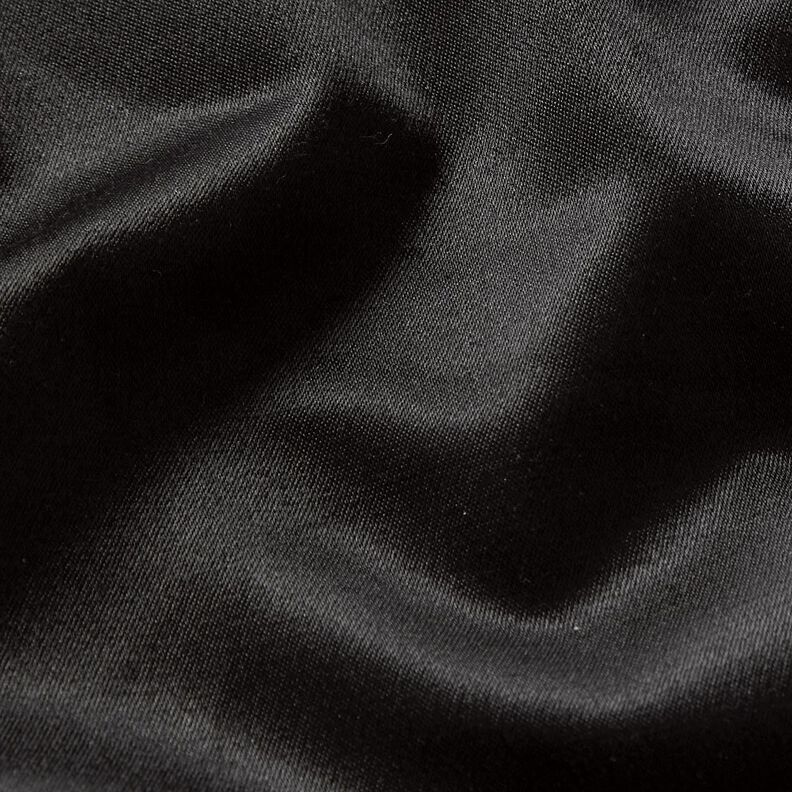 Satijn-katoenmix effen – zwart,  image number 2