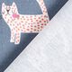 Decostof Half panama Katten – donkergrijs,  thumbnail number 5