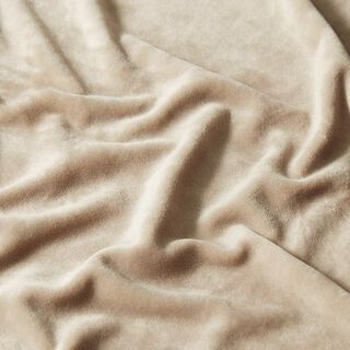 Stretchfluweel – lichtbeige, 