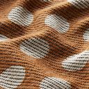 Breijacquard grote stippen – currygeel/wit, 