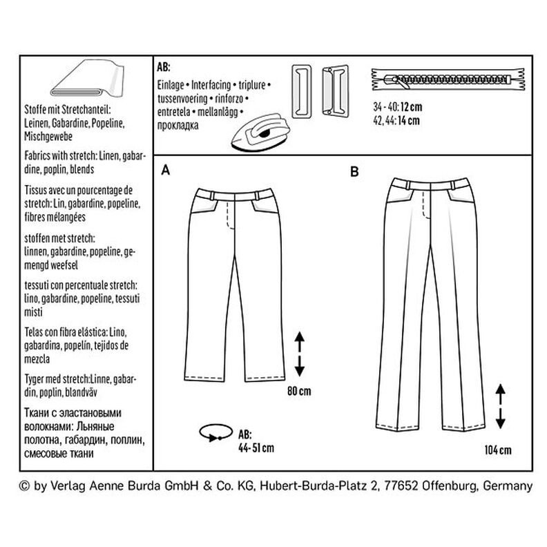 Broek | 7/8-broek, Burda 6432 | 34 - 46,  image number 6