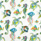 Decostof half panama  Zeedieren – groen,  thumbnail number 1