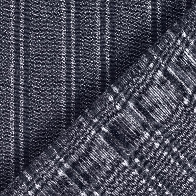 Katoenstof met gecrashte strepen – marineblauw, image number 4