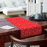 Katoenen stof Popeline Sneeuwkristal – rood/goud,  thumbnail number 7
