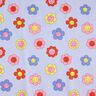 Gecoate katoen vrolijke bloemen | Poppy Fabrics – babyblauw/roze,  thumbnail number 1