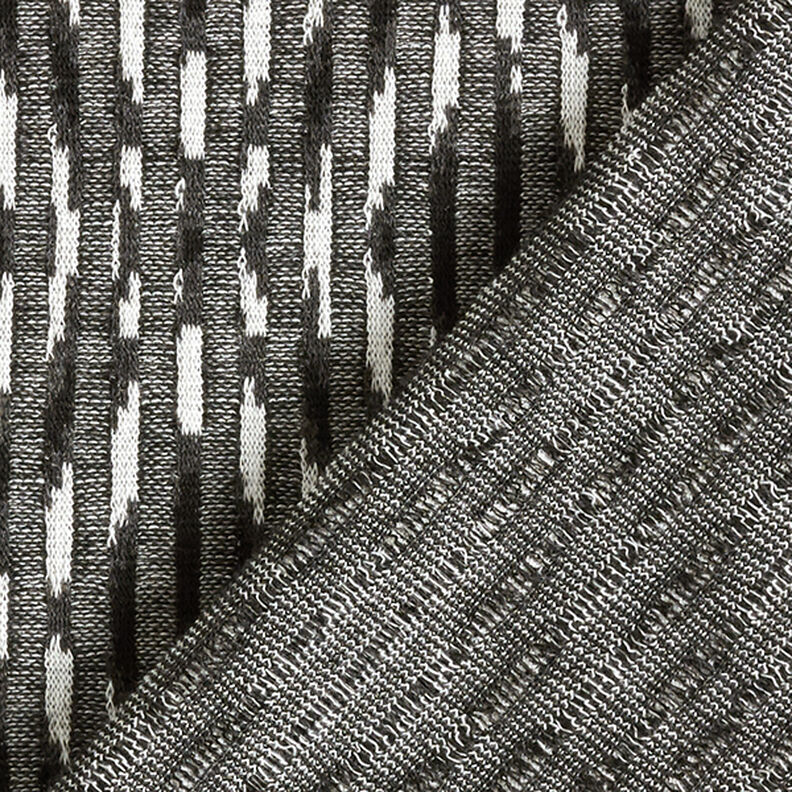 Lichte breistof ruiten – zwart/wit, image number 4