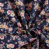 Gecoate katoen romantische bloemen – marineblauw,  thumbnail number 4